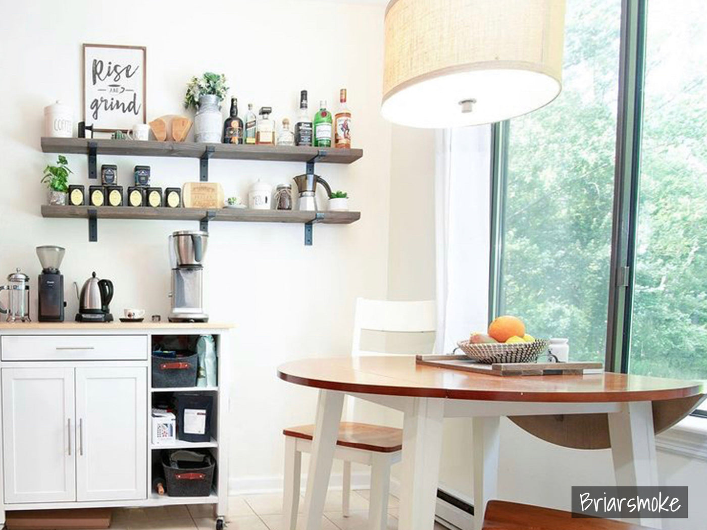 Farmhouse Floating Shelf with Salvaged Steel Hook Brackets